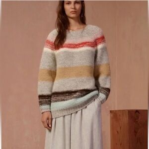 Aritzia Wilfred by Le Fou Alpaca Wool Striped Sweater, size XXS